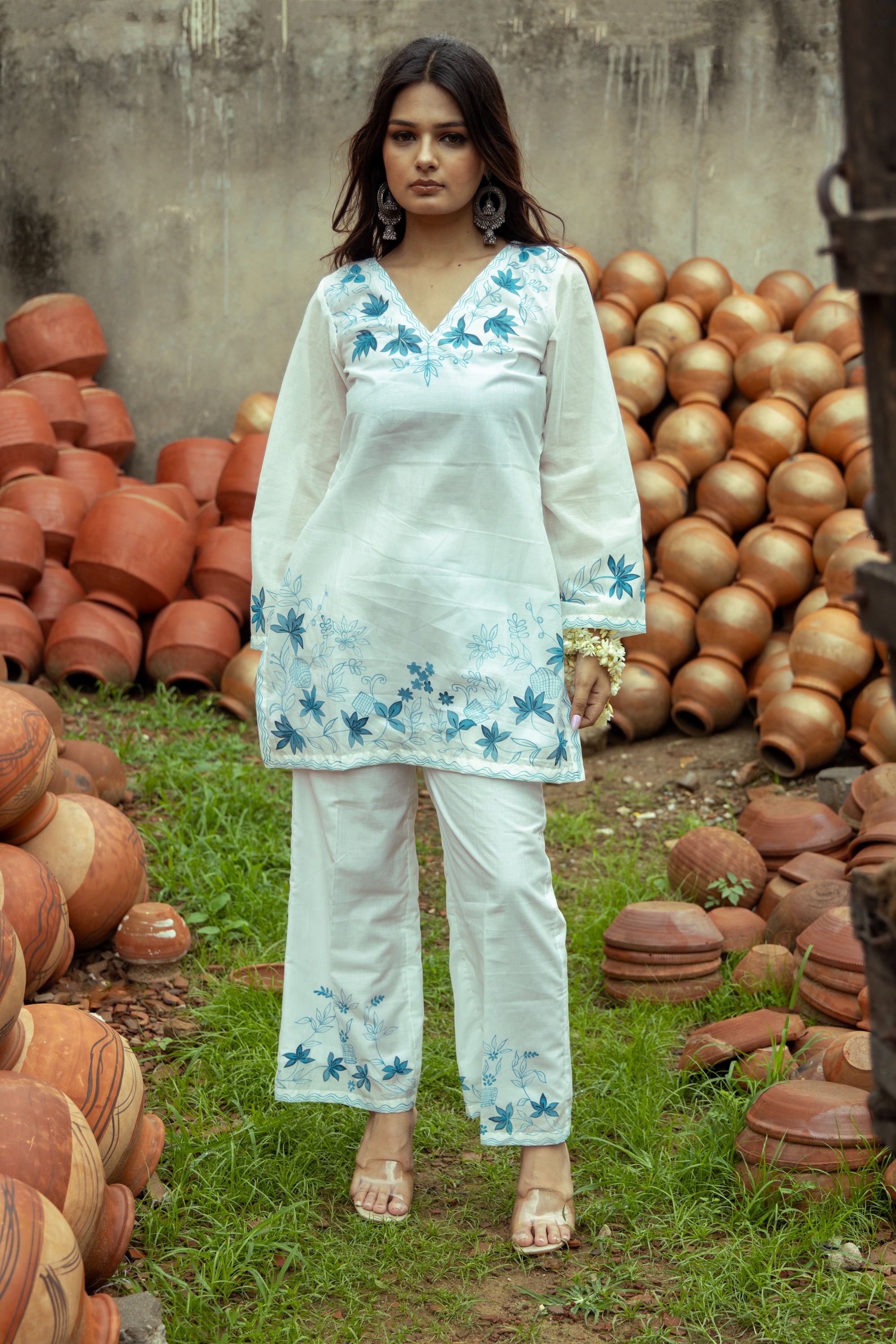 Gulnaar hand painted Chanderi co-rd se