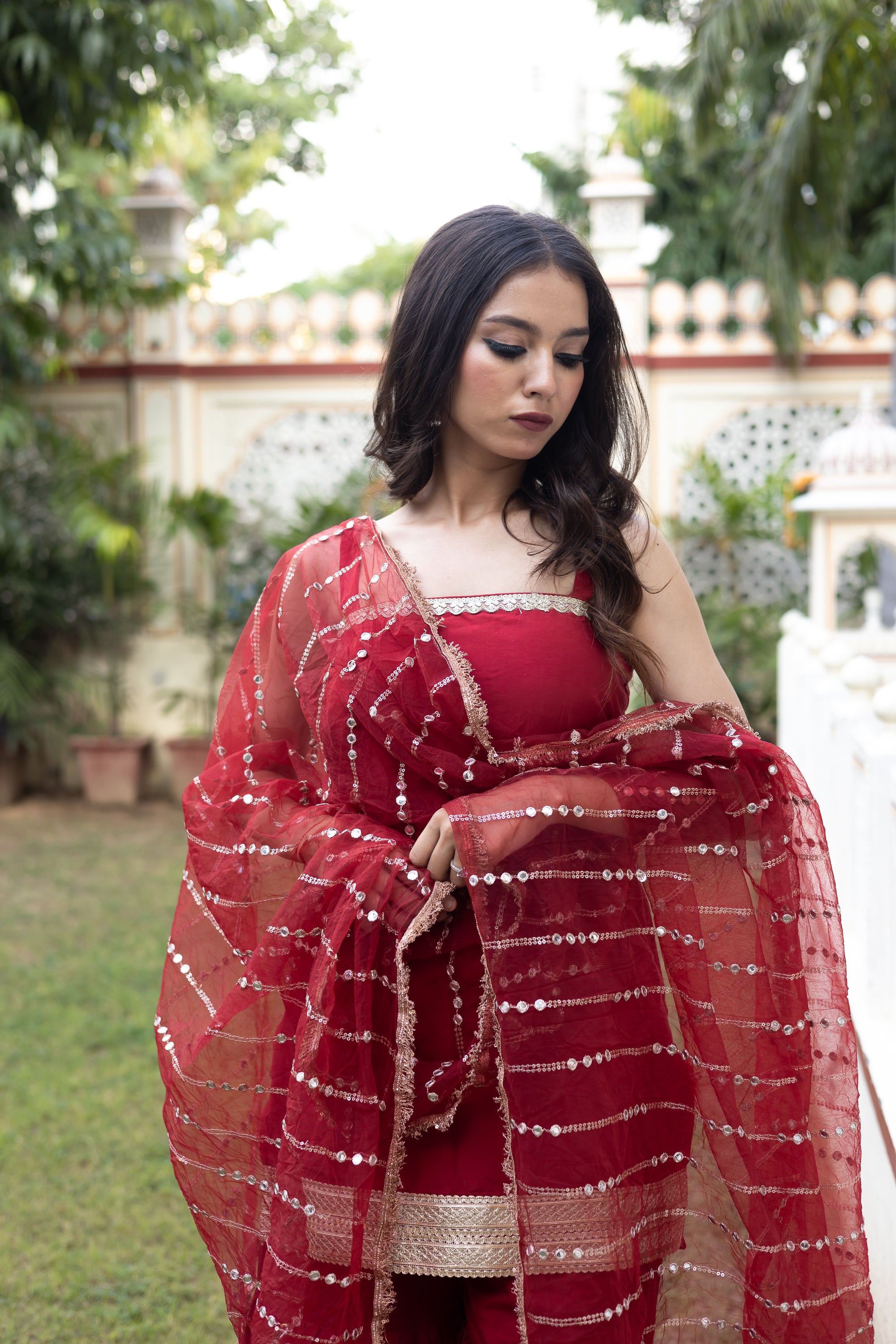 Regal Ruby Sharara set