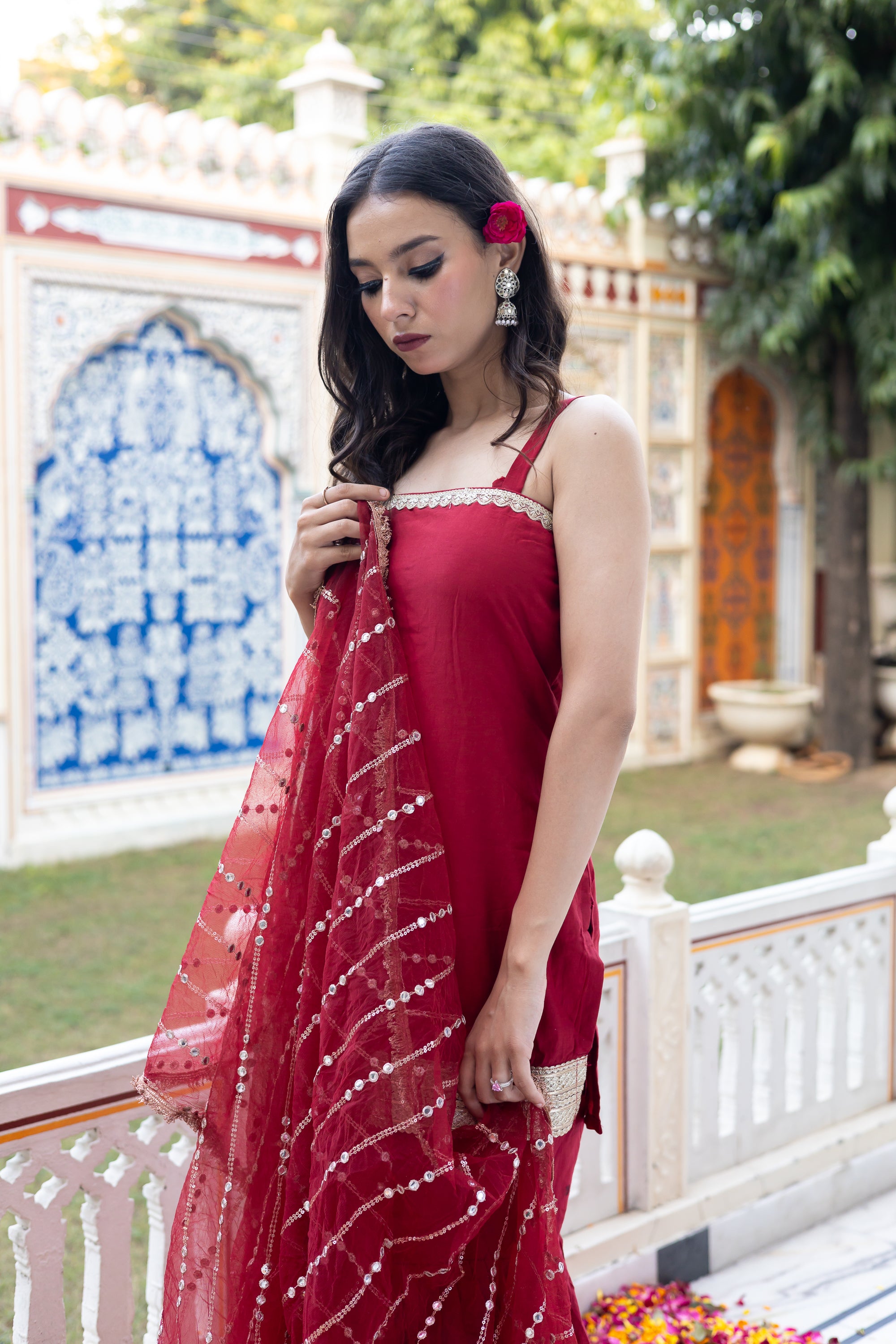 Regal Ruby Sharara set