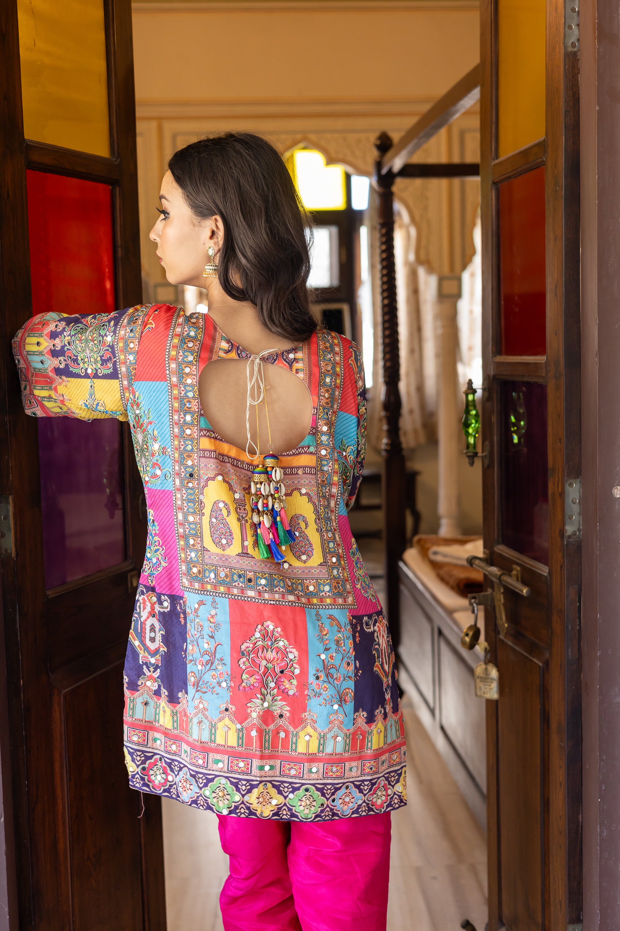 Vibrant patchwork tunic/kurta