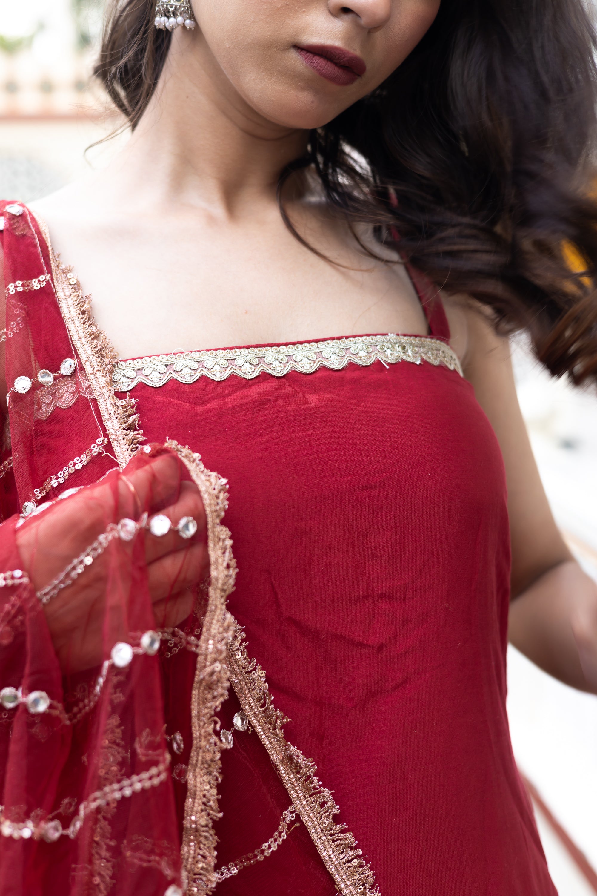 Regal Ruby Sharara set