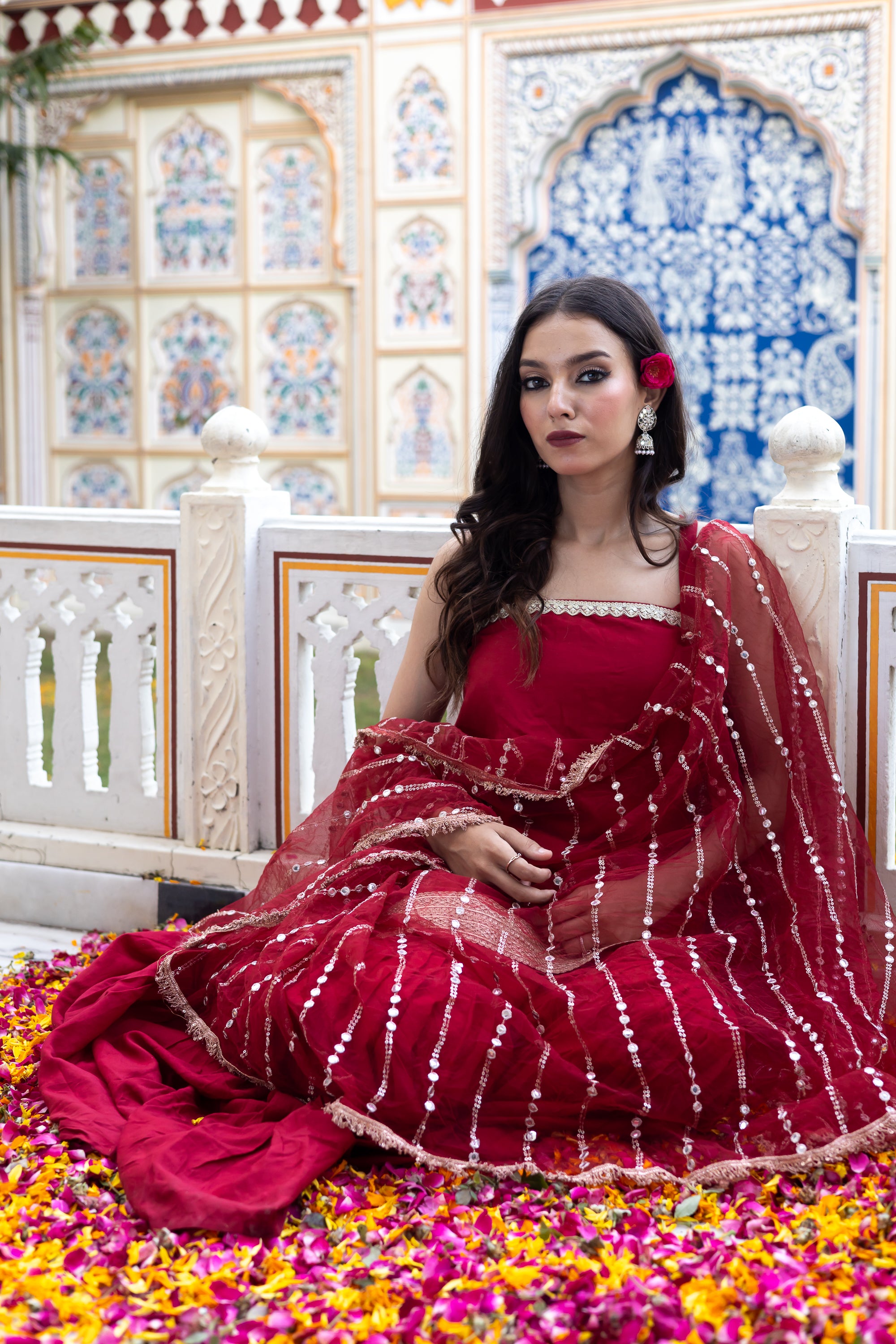 Regal Ruby Sharara set