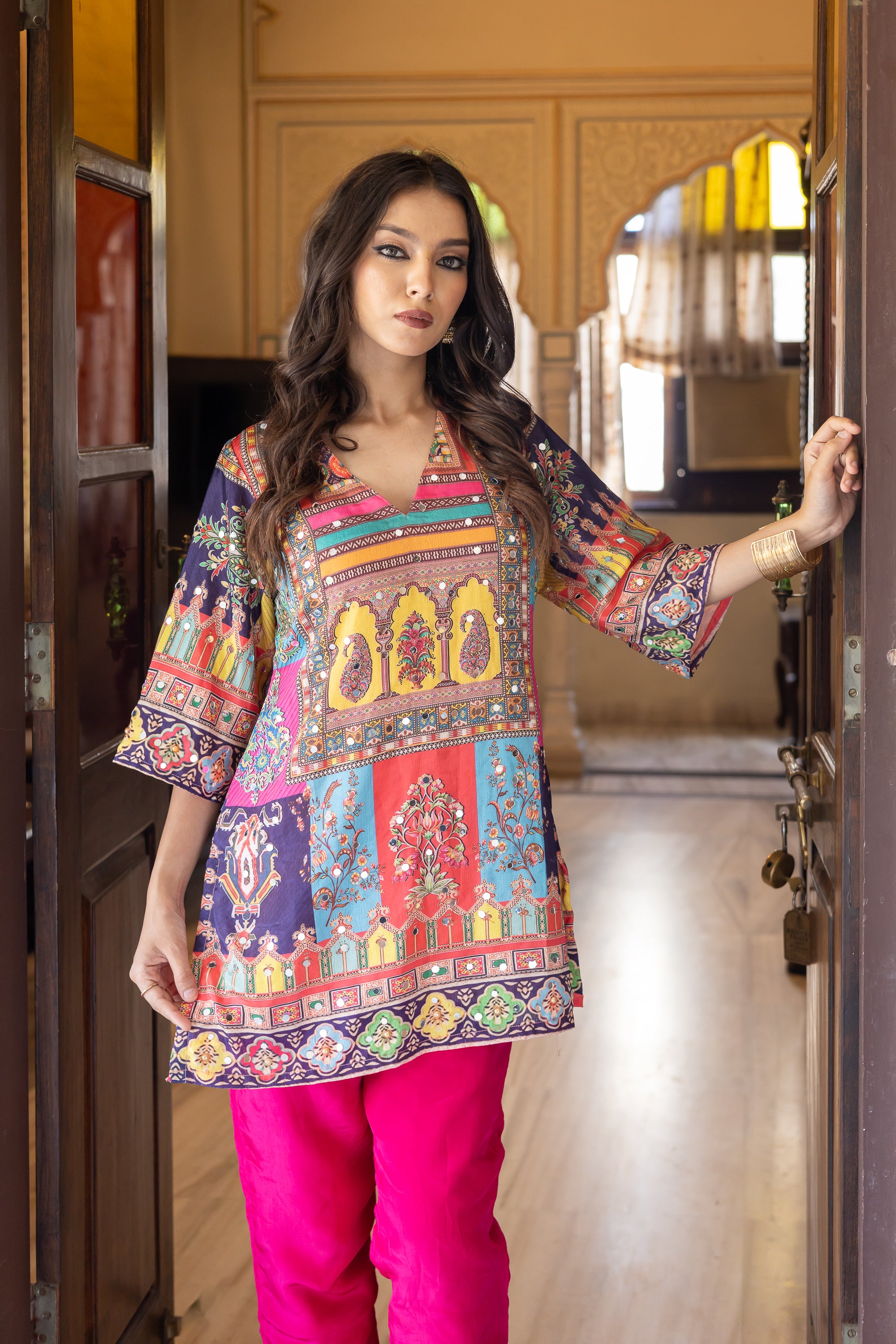 Vibrant patchwork tunic/kurta